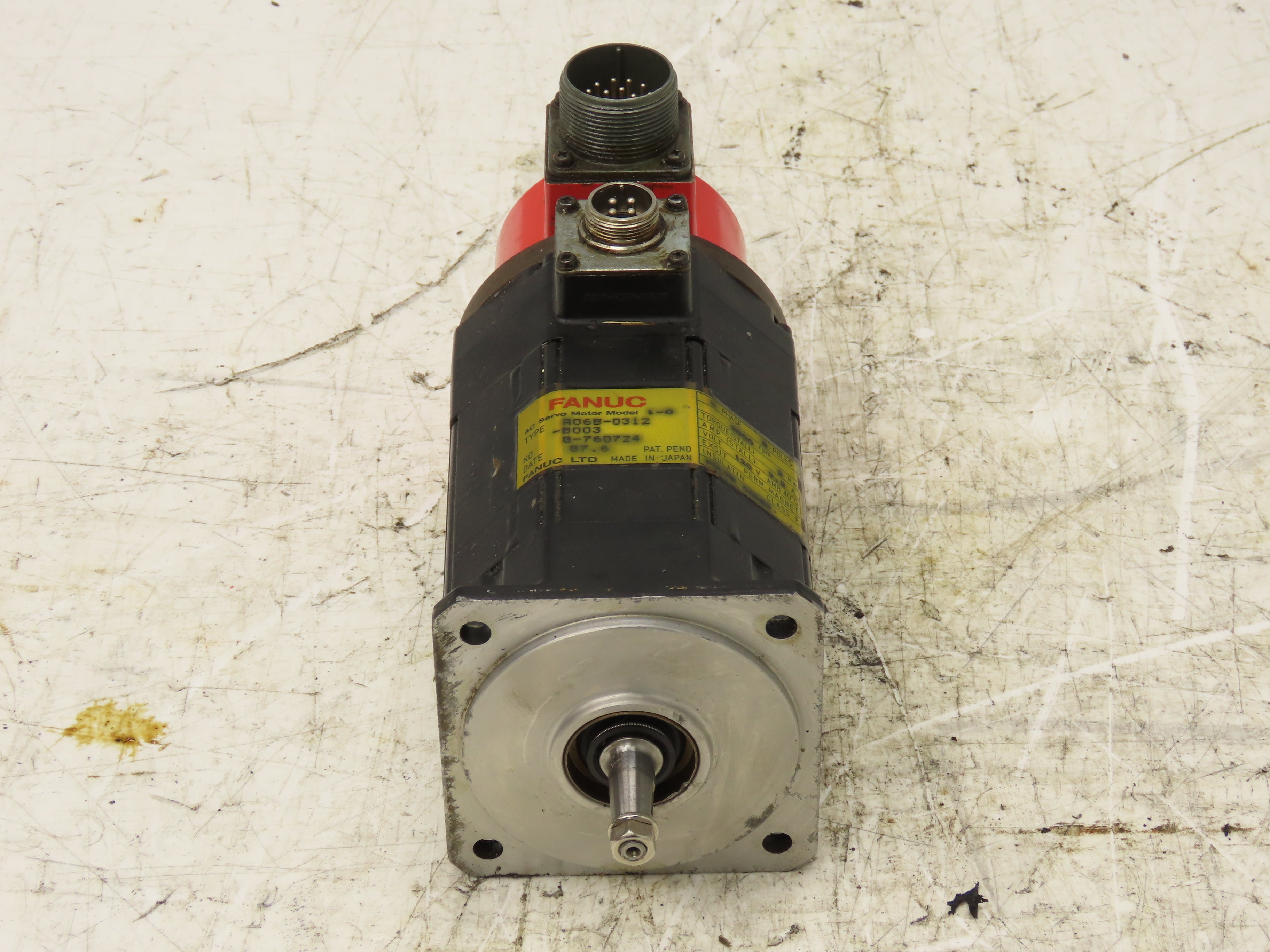 Fanuc A06B-0312-B003 Model 1-0S AC Servo Motor 120V 3PH 2000 RPM ...