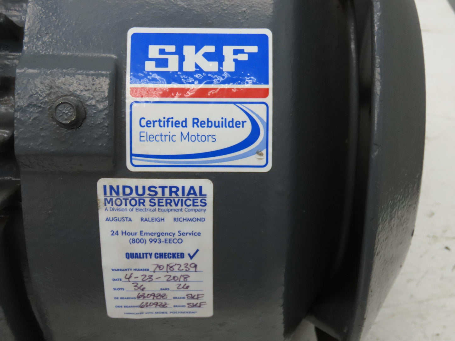 General Electric 5KS256SAE125 AC Motor 20HP 230/460V 3PH 3545 RPM Frame 1256HP10