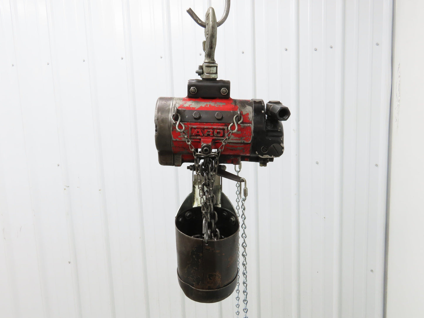 Aro 1/4 Ton 500lb Pneumatic Air Chain Hoist 14'9" Lift Travel Pull Chain