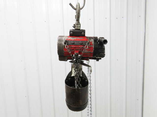 Aro 1/4 Ton 500lb Pneumatic Air Chain Hoist 14'9" Lift Travel Pull Chain