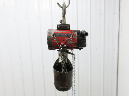 Aro 1/4 Ton 500lb Pneumatic Air Chain Hoist 14'9" Lift Travel Pull Chain