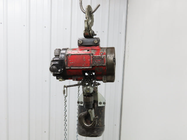 Aro 1/4 Ton 500lb Pneumatic Air Chain Hoist 14'9" Lift Travel Pull Chain