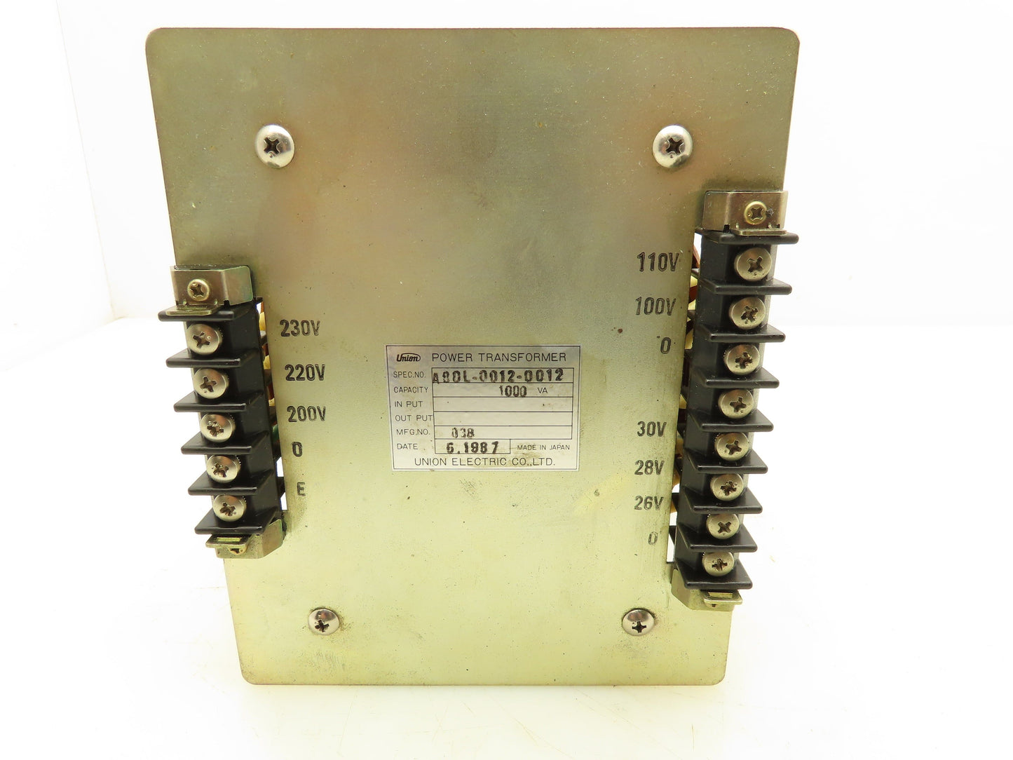 Fanuc A80L-0012-0012 Input Transformer HV230 1000VA LV110 28V