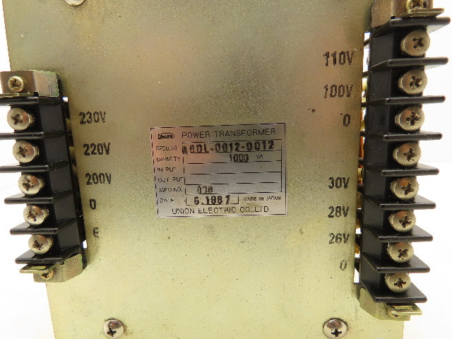 Fanuc A80L-0012-0012 Input Transformer HV230 1000VA LV110 28V