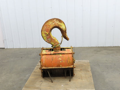 6-Sheave Snatch Block Crane Lifting Swivel Hook Wire Rope Pulley