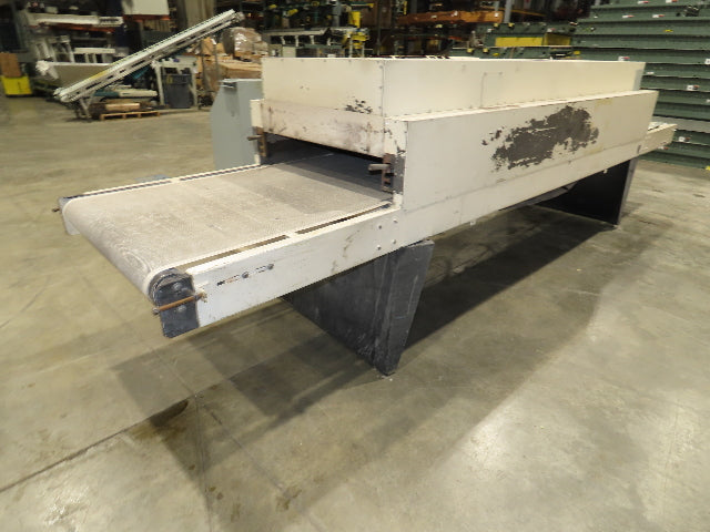 Heat Shrink Tunnel 208V 1Ph 10' Long 32" Wide 7" High Fiberglass Conveyor Belt