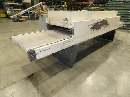 Heat Shrink Tunnel 208V 1Ph 10' Long 32" Wide 7" High Fiberglass Conveyor Belt