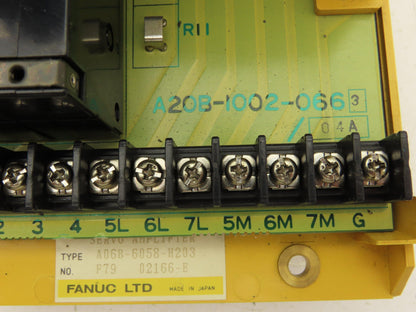 Fanuc A06B-6058-H203 AC Servo Drive Amplifier Unit