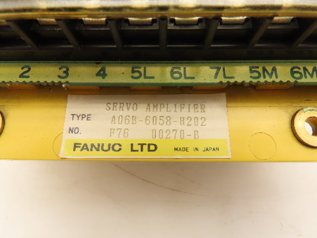 Fanuc A06B-6058-H202 AC Servo Drive Amplifier Unit