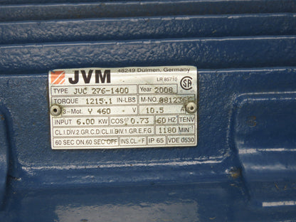 Jost JVM JVC 276-1400 Industrial Vibrator Motor 6kW 8Hp 460V 3PH 1180 RPM