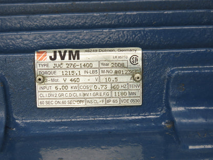 Jost JVM JVC 276-1400 Industrial Vibrator Motor 6kW 8Hp 460V 3PH 1180 RPM