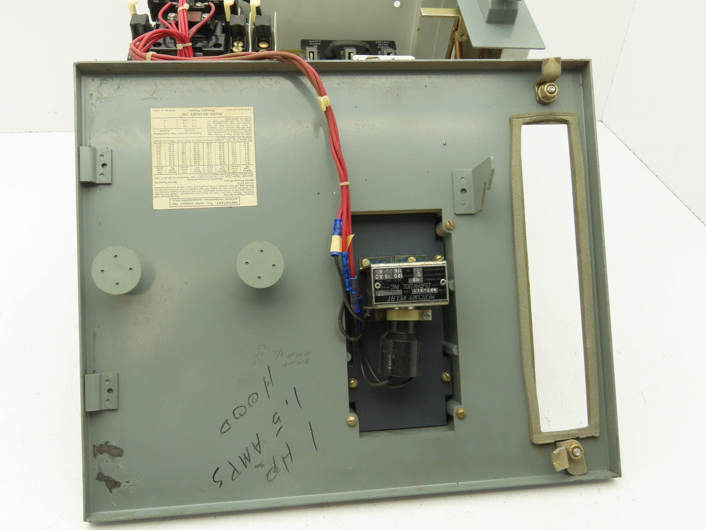 Allen Bradley MCC Bucket Motor Starter Contactor 10HP 480V 110V Coil Size 1