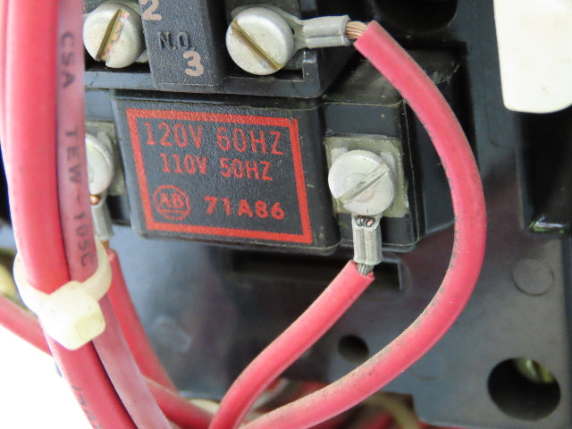 Allen Bradley MCC Bucket Motor Starter Contactor 10HP 480V 110V Coil Size 1