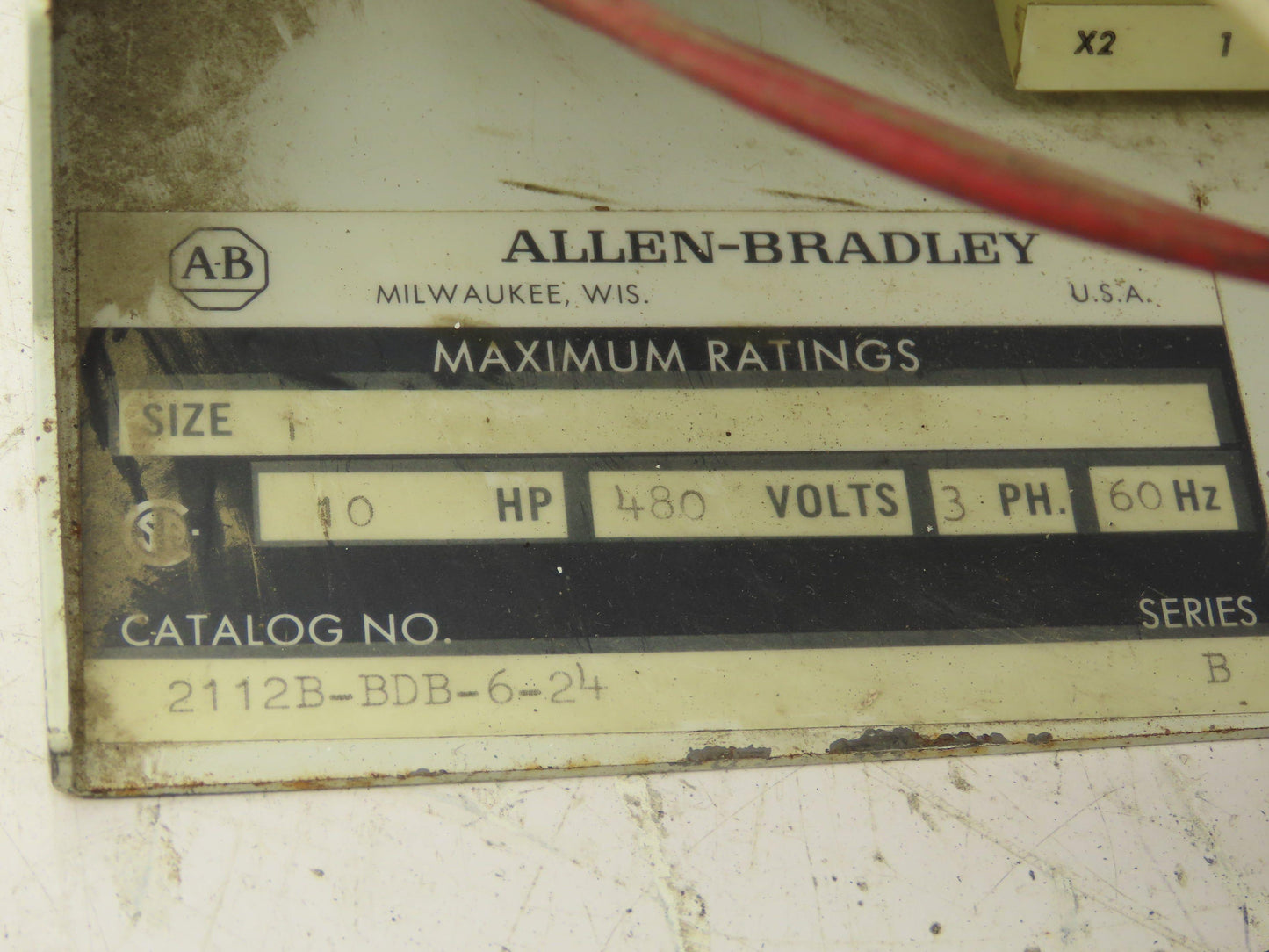 Allen Bradley MCC Bucket Motor Starter Contactor 10HP 480V 110V Coil Size 1