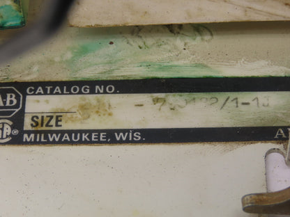 Allen Bradley MCC Bucket Motor Starter Contactor 10HP 480V 110V Coil Size 1