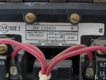 Allen Bradley MCC Bucket Motor Starter Contactor 10HP 480V 110V Coil Size 1