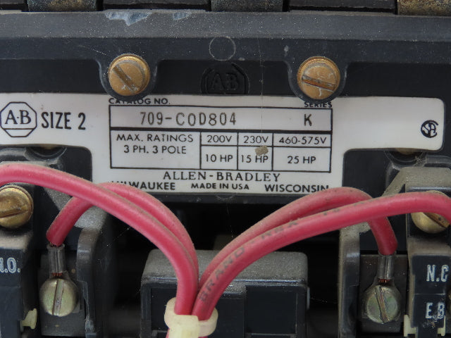 Allen Bradley MCC Bucket Motor Starter Contactor 10HP 480V 110V Coil Size 1