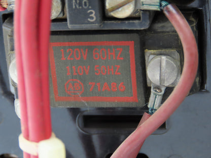 Allen Bradley MCC Bucket Motor Starter Contactor 10HP 480V 110V Coil Size 1