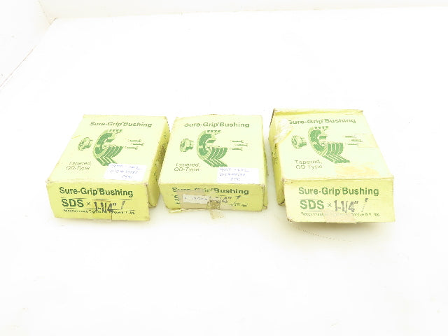 Sure Grip SDS114 SDS 1 1/4 Tapered QD Bushing1-1/4" Keyed Bore Lot Of 3
