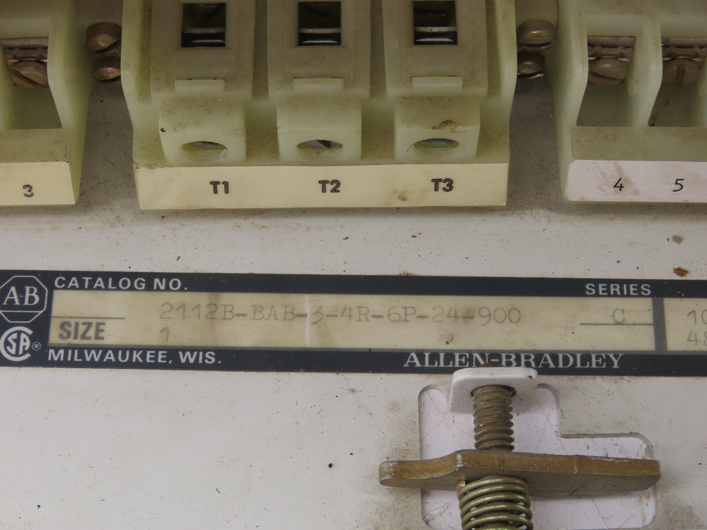 Allen Bradley MCC Bucket Motor Starter Contactor 10HP 600V 110V Coil Size 1