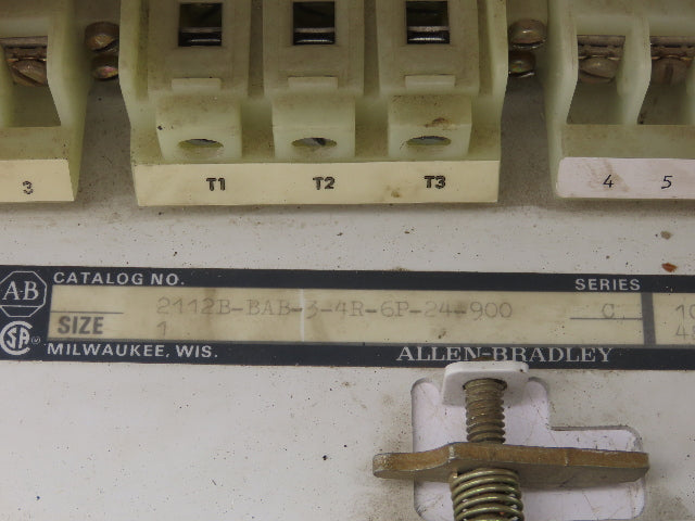 Allen Bradley MCC Bucket Motor Starter Contactor 10HP 600V 110V Coil Size 1