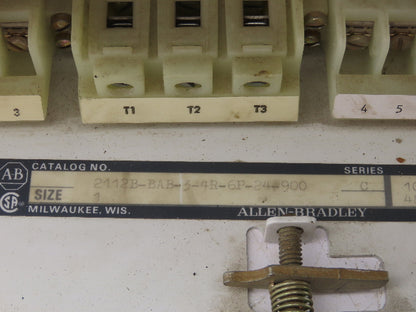 Allen Bradley MCC Bucket Motor Starter Contactor 10HP 600V 110V Coil Size 1