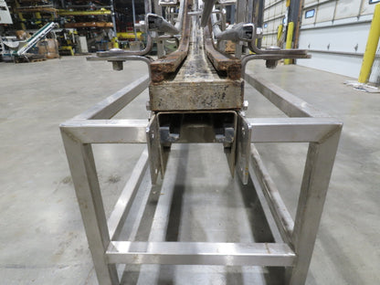 Tabletop Belt Magnetic Slide Vertical Curved S Bottle Conveyor 4"x 86"