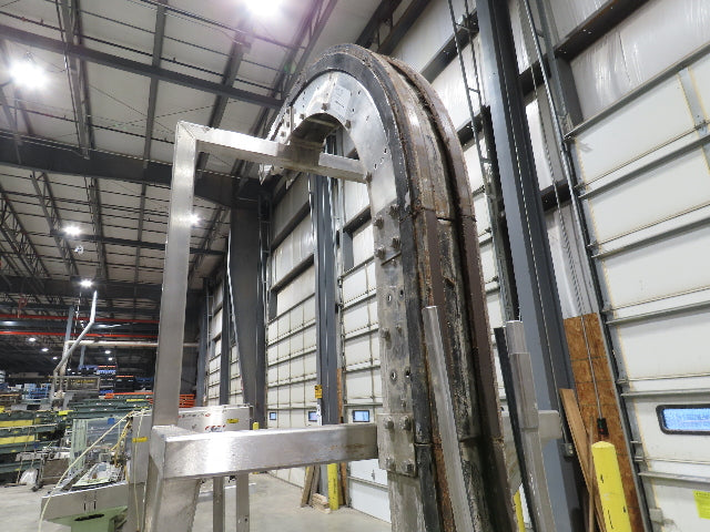 Tabletop Belt Magnetic Slide Vertical Curved S Bottle Conveyor 4"x 86"