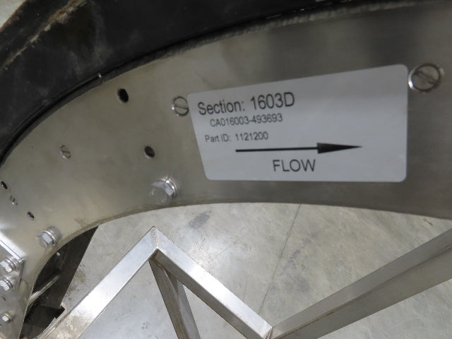 Tabletop Belt Magnetic Slide Vertical Curved S Bottle Conveyor 4"x 86"