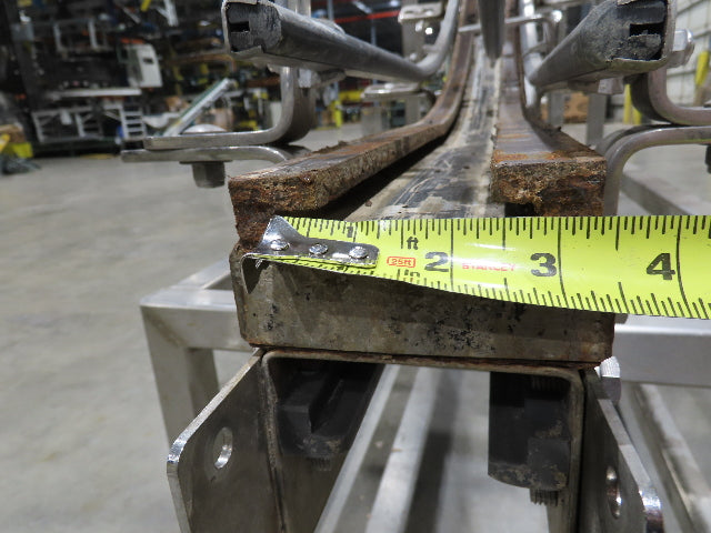 Tabletop Belt Magnetic Slide Vertical Curved S Bottle Conveyor 4"x 86"