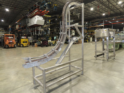 Tabletop Belt Magnetic Slide Vertical Curved S Bottle Conveyor 4"x 86"