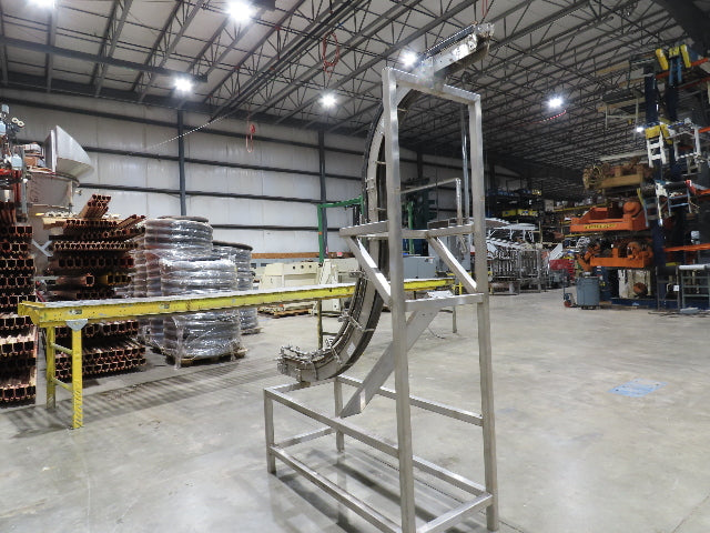 Tabletop Belt Magnetic Slide Vertical Curved S Bottle Conveyor 4"x 86"
