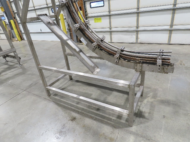 Tabletop Belt Magnetic Slide Vertical Curved S Bottle Conveyor 4"x 86"