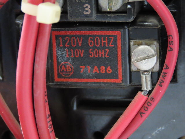 Allen Bradley MCC Bucket Motor Starter Contactor 10HP 480V 110V Coil Size 1