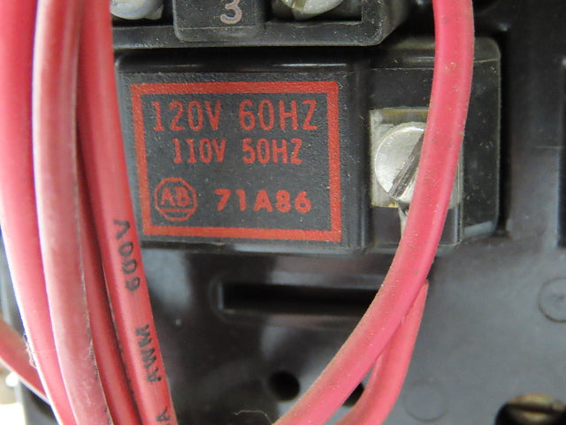 Allen Bradley MCC Bucket Motor Starter Contactor 10HP 600V 110V Coil Size 1