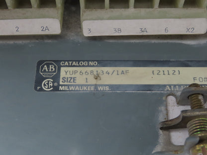 Allen Bradley MCC Bucket Motor Starter Contactor 10HP 600V 110V Coil Size 1