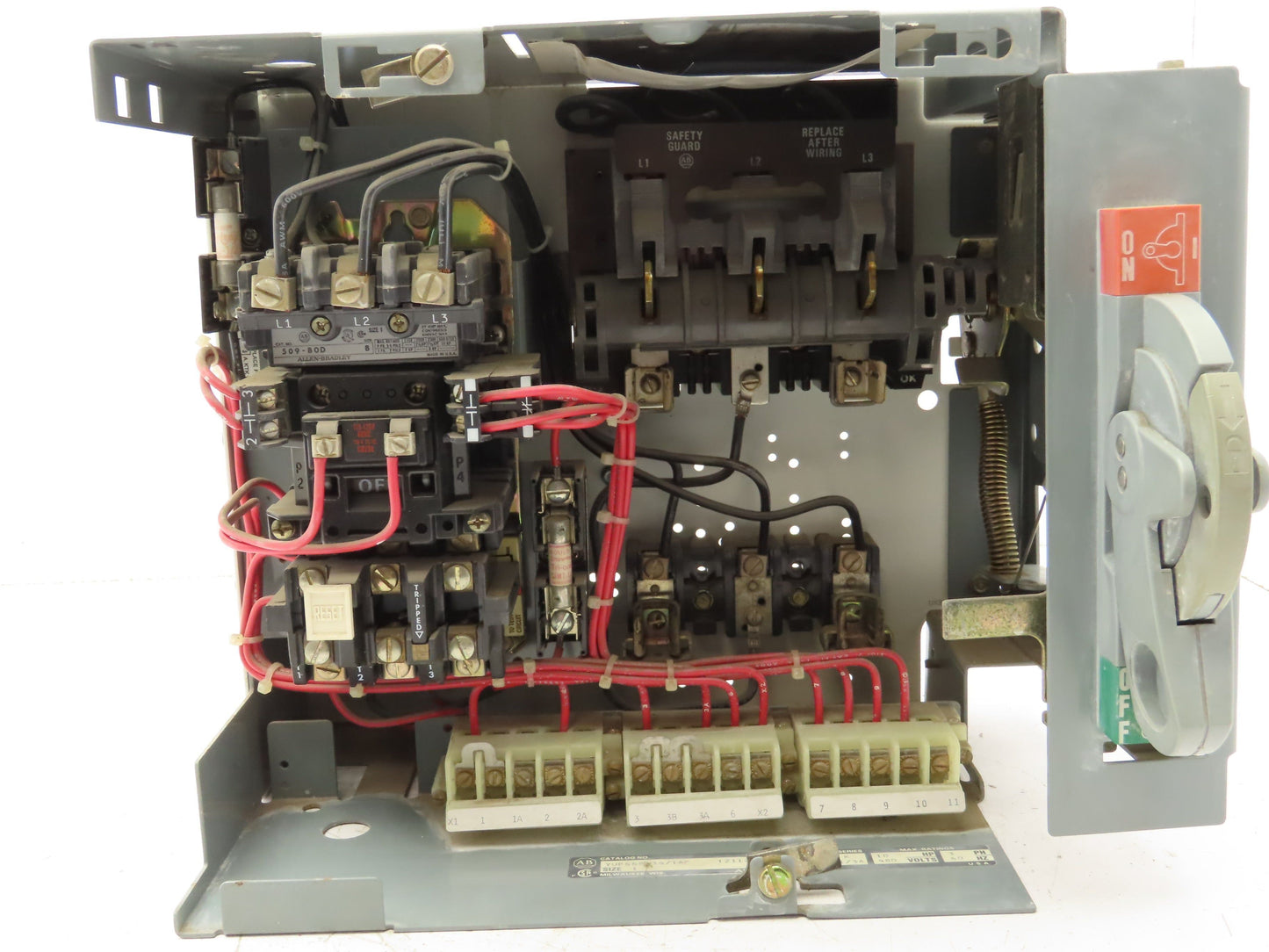 Allen Bradley MCC Bucket Motor Starter Contactor 10HP 600V 110V Coil Size 1