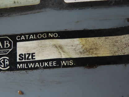 Allen Bradley MCC Bucket Motor Starter Contactor 10HP 600V 110V Coil Size 1