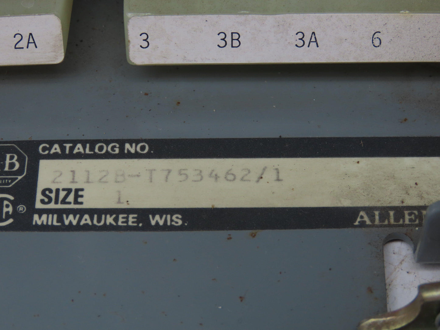 Allen Bradley MCC Bucket Motor Starter Contactor 10HP 600V 110V Coil Size 1