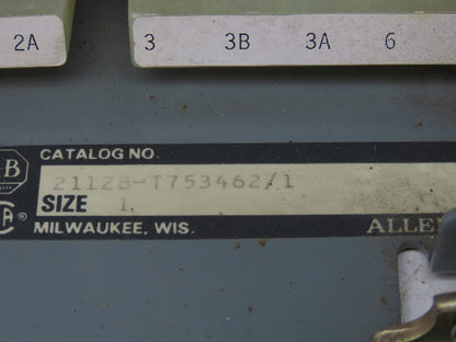 Allen Bradley MCC Bucket Motor Starter Contactor 10HP 600V 110V Coil Size 1