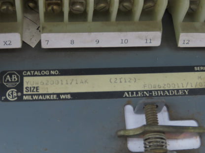 Allen Bradley MCC Bucket Motor Starter Contactor 10HP 480V 110V Coil Size 1