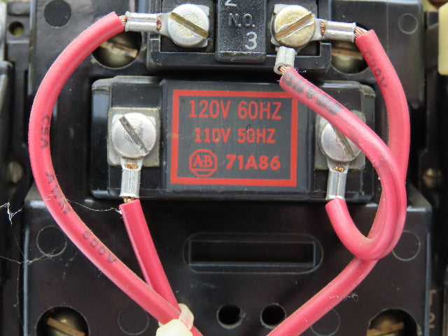 Allen Bradley MCC Bucket Motor Starter Contactor 10HP 480V 110V Coil Size 1