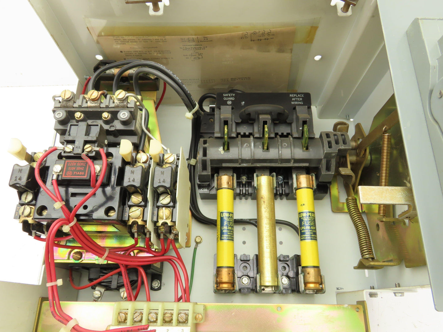 Allen Bradley MCC Bucket Motor Starter Contactor 10HP 480V 110V Coil Size 1