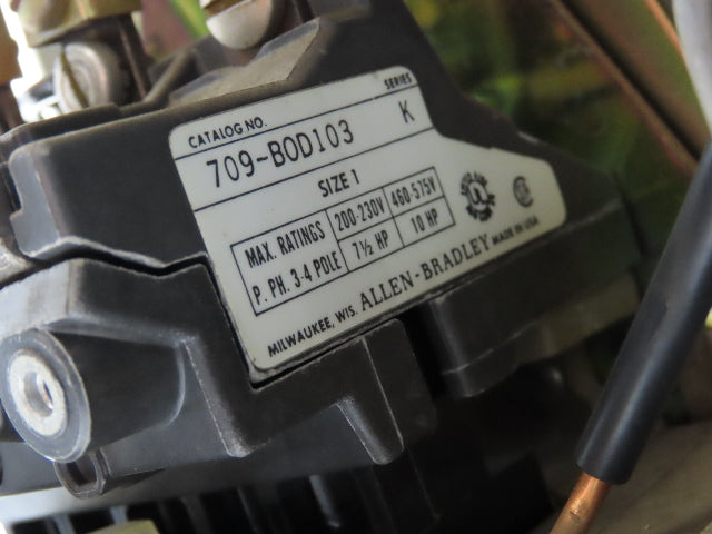 Allen Bradley MCC Bucket Motor Starter Contactor 10HP 480V 110V Coil Size 1