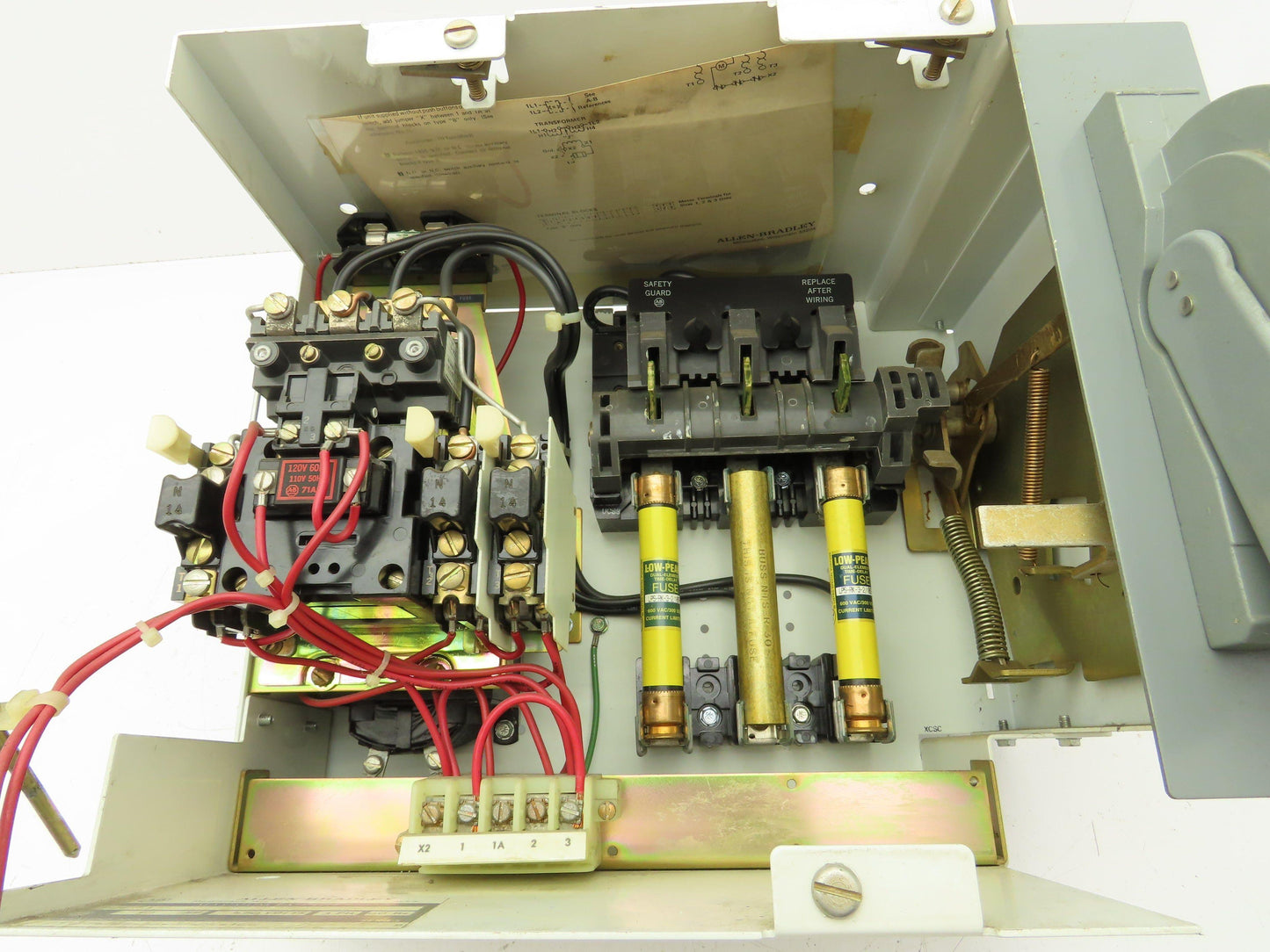 Allen Bradley MCC Bucket Motor Starter Contactor 10HP 480V 110V Coil Size 1