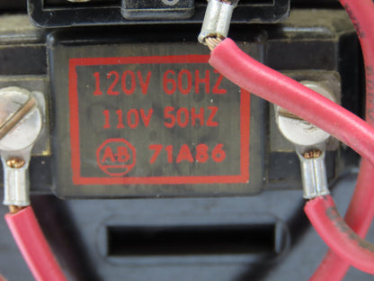 Allen Bradley MCC Bucket Motor Starter Contactor 10HP 480V 110V Coil Size 1