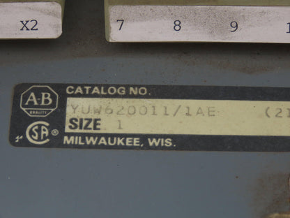 Allen Bradley MCC Bucket Motor Starter Contactor 10HP 600V 110V Coil Size 1