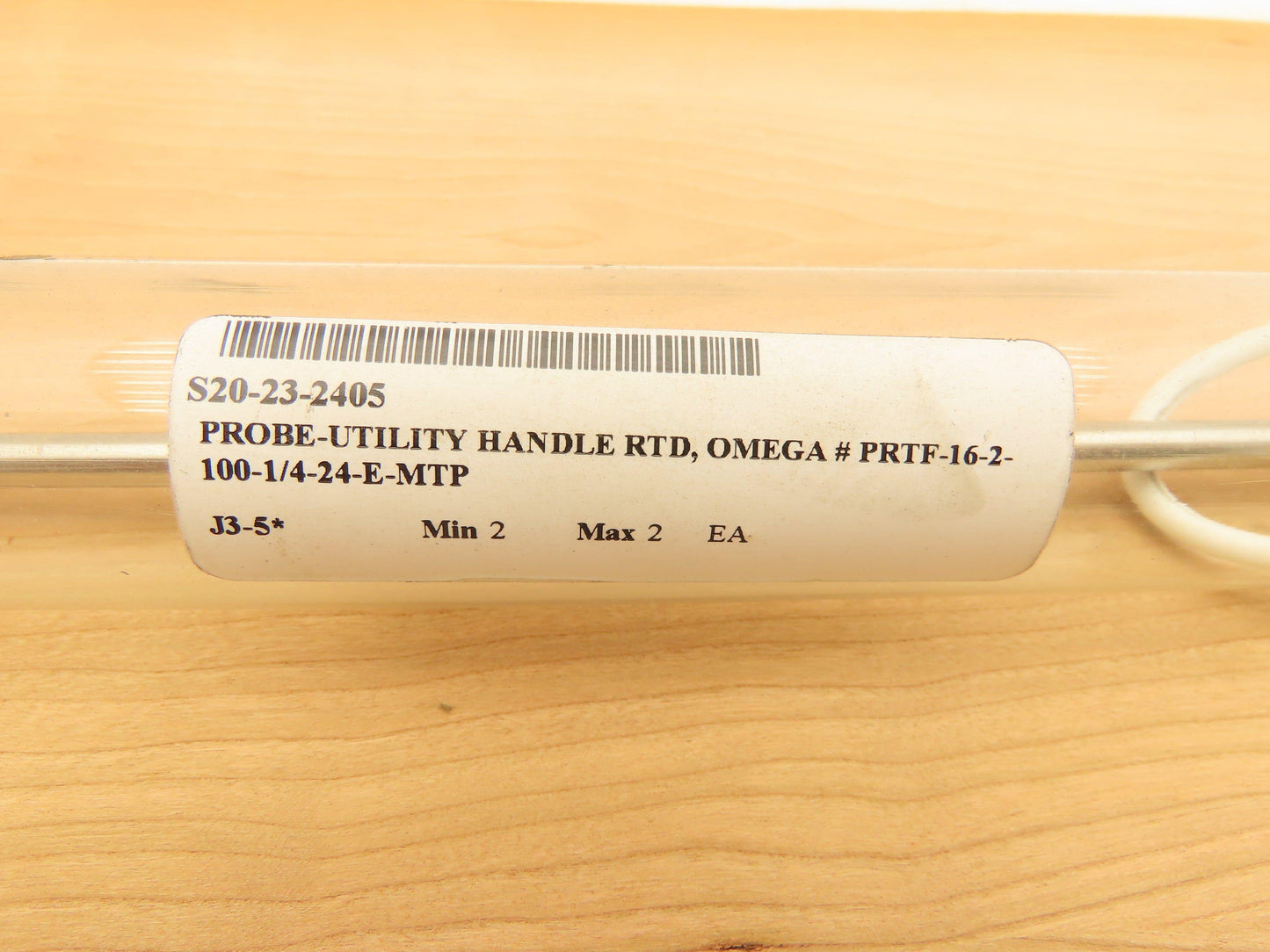Omega 16-2-100-1/4-24-E-MTP Utility Handle RTD Probe 3 Pin Connector 100 Ohm