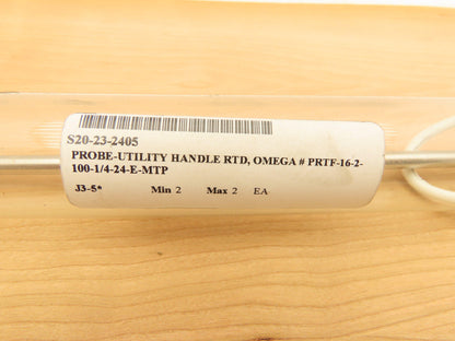 Omega 16-2-100-1/4-24-E-MTP Utility Handle RTD Probe 3 Pin Connector 100 Ohm