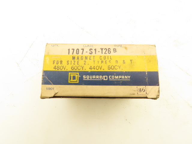 Square D 1707-S1-T26B Magnetic Coil 440/480V Size 2 Lot of 4